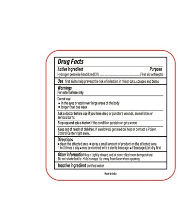 Back Label (Hydrogen Peroxide 8floz Back)